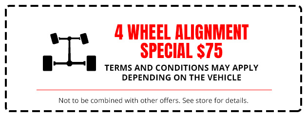 4 Wheel Alignment Special $75